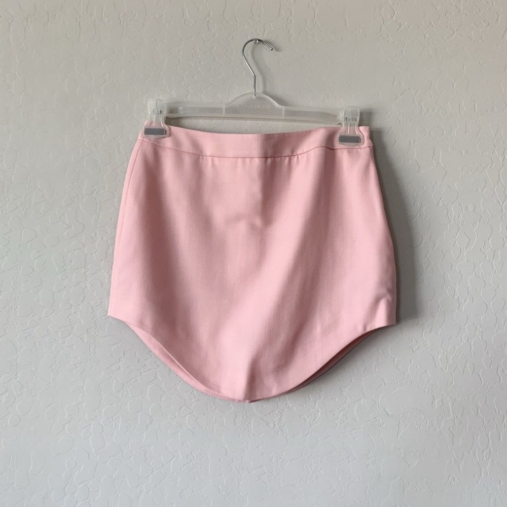 $500 Casablanca Pink Wool Tennis Club Summer Skirt